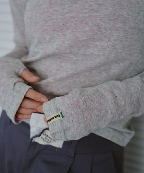 common gull products.（コモンガルプロダクツ）の「甘味のシアーネップロンT（Tシャツ/カットソー・レディース・ブラック系/杢グレー/ホワイト系/サックスブルー系・LARGE/SMALL/MEDIUM）」の3枚目の写真