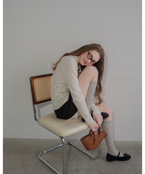 JUMELLE（ジュメロ）の「ネップリブカーディガン（Tシャツ/カットソー・レディース・グレー/アイボリー・MEDIUM）」の11枚目の写真