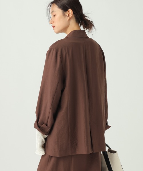 Elura（エルーラ）の「フィラメントツイルジャケット/659647（テーラードジャケット・レディース・ブラック/ブラウン/ベージュ・FREE）」の13枚目の写真