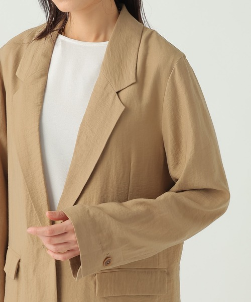 Elura（エルーラ）の「フィラメントツイルジャケット/659647（テーラードジャケット・レディース・ブラック/ブラウン/ベージュ・FREE）」の22枚目の写真
