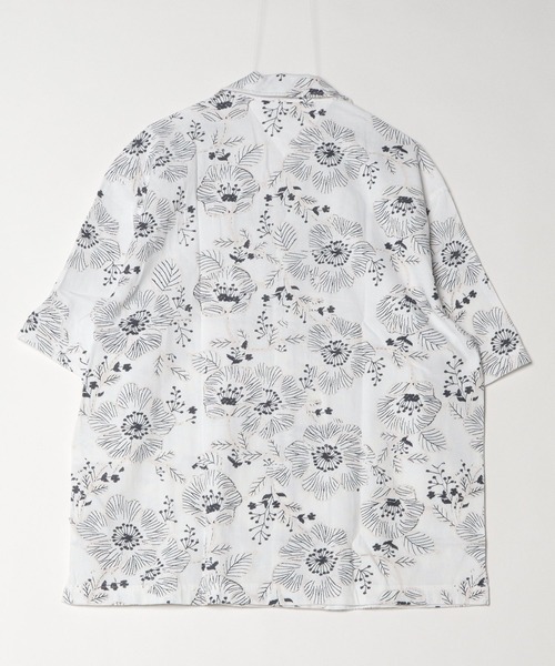 Guess（ゲス）の「ALL Over Embroidery Bowling Shirt シャツ（シャツ/ブラウス・メンズ・ホワイト×ブルー・XX-LARGE/X-LARGE/LARGE/MEDIUM/SMALL）」の2枚目の写真