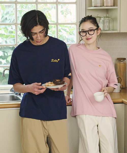 FREAK'S STORE(フリークスストア)の「限定展開 KELTY×FREAK'S STORE ケルティ 別注 ビッグシルエット ロゴワンポイント ハート刺繍 クルーネックTシャツ UVカット 接触冷感 吸水速乾(Tシャツ/カットソー・メンズ・ブラック/ネイビー/ピンク/ホワイト/杢グレー・SMALL/LARGE/MEDIUM)」の17枚目の写真