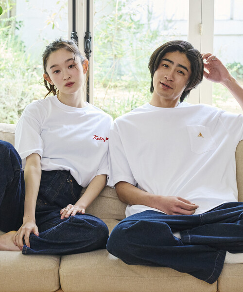 FREAK'S STORE(フリークスストア)の「限定展開 KELTY×FREAK'S STORE ケルティ 別注 ビッグシルエット ロゴワンポイント ハート刺繍 クルーネックTシャツ UVカット 接触冷感 吸水速乾(Tシャツ/カットソー・メンズ・ブラック/ネイビー/ピンク/ホワイト/杢グレー・SMALL/LARGE/MEDIUM)」の12枚目の写真