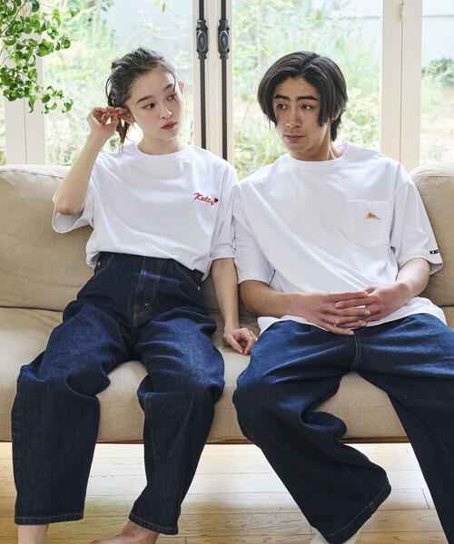 FREAK'S STORE(フリークスストア)の「限定展開 KELTY×FREAK'S STORE ケルティ 別注 ビッグシルエット ロゴワンポイント ハート刺繍 クルーネックTシャツ UVカット 接触冷感 吸水速乾(Tシャツ/カットソー・メンズ・ブラック/ネイビー/ピンク/ホワイト/杢グレー・SMALL/LARGE/MEDIUM)」の14枚目の写真