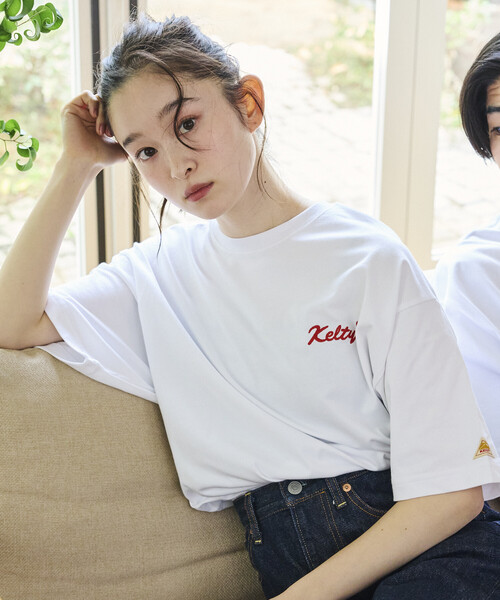 FREAK'S STORE(フリークスストア)の「限定展開 KELTY×FREAK'S STORE ケルティ 別注 ビッグシルエット ロゴワンポイント ハート刺繍 クルーネックTシャツ UVカット 接触冷感 吸水速乾(Tシャツ/カットソー・メンズ・ブラック/ネイビー/ピンク/ホワイト/杢グレー・SMALL/LARGE/MEDIUM)」の16枚目の写真
