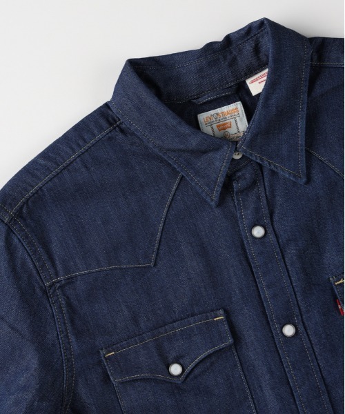 Levi's（リーバイス）の「【Levi's】ヴィンテージライク ウェスタンシャツ (インディゴ / スナップボタン / ワークウェア)（シャツ/ブラウス・メンズ・ダークインディゴブルー・S/M/L）」の3枚目の写真