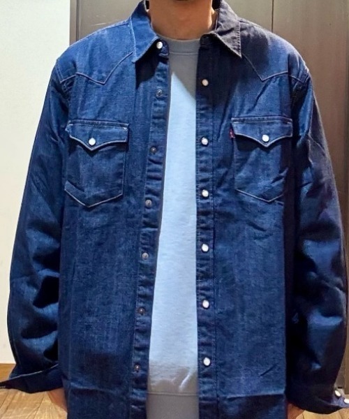 Levi's（リーバイス）の「【Levi's】ヴィンテージライク ウェスタンシャツ (インディゴ / スナップボタン / ワークウェア)（シャツ/ブラウス・メンズ・ダークインディゴブルー・S/M/L）」の8枚目の写真