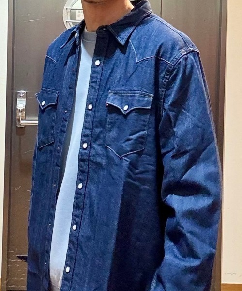 Levi's（リーバイス）の「【Levi's】ヴィンテージライク ウェスタンシャツ (インディゴ / スナップボタン / ワークウェア)（シャツ/ブラウス・メンズ・ダークインディゴブルー・S/M/L）」の9枚目の写真