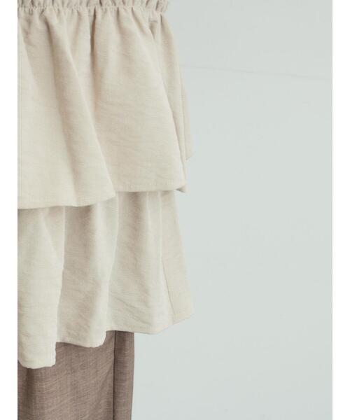 Samansa Mos2（サマンサ モスモス）の「(セットアップ可)フリルジップベスト（ベスト・レディース・ベージュ/ブラック/チェック・F）」の12枚目の写真