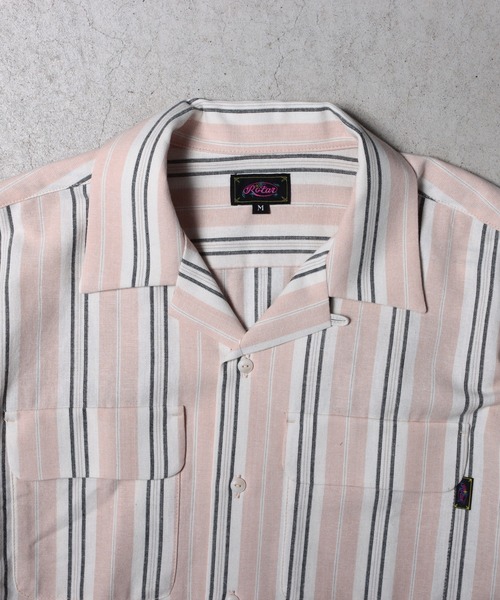 ROTAR(ローター)の「Native Stripes Open Collar Shirt(シャツ/ブラウス・メンズ・ブルー/ピンク/ブラック・MEDIUM/LARGE/X-LARGE)」の22枚目の写真