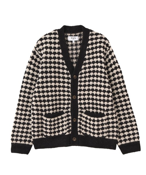 styles(スタイルス)の「WAX LONDON WALKER CARDIGAN | BUBBLE KT AW25-KNT-WLR-BWM-BLE(カーディガン/ボレロ・メンズ・ブラック・M)」の1枚目の写真