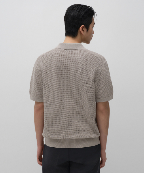 MUSINSA STANDARD（ムシンサスタンダード）の「クロシェニットポロシャツ[マッシュルーム]（ニット/セーター・メンズ・その他・MEDIUM/LARGE/X-LARGE/2XL/SMALL）」の3枚目の写真
