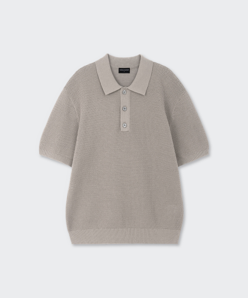 MUSINSA STANDARD（ムシンサスタンダード）の「クロシェニットポロシャツ[マッシュルーム]（ニット/セーター・メンズ・その他・MEDIUM/LARGE/X-LARGE/2XL/SMALL）」の7枚目の写真