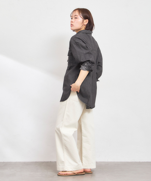 U by SPICK&SPAN（ユーバイスピックアンドスパン）の「SOMETHING / サムシング BIG DENIM SHIRTS L/S（シャツ/ブラウス・レディース・ブラック系その他/ブルー・FREE）」の10枚目の写真