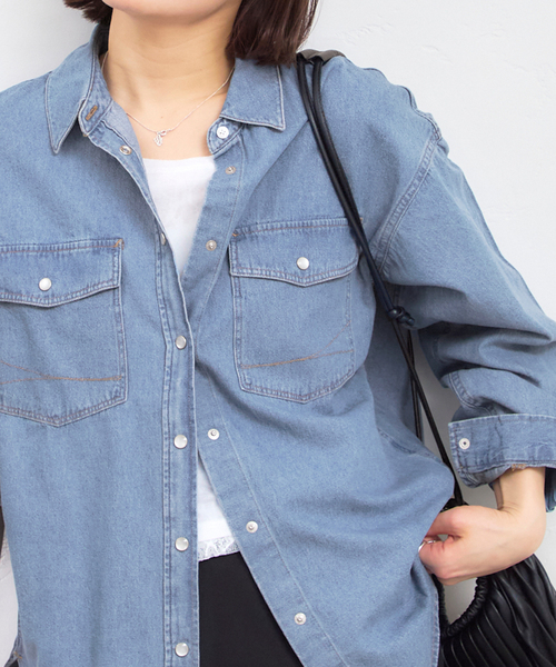 SOMETHING / サムシング BIG DENIM SHIRTS L/S（シャツ/ブラウス）｜U