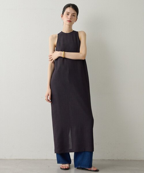 Drawing Numbers（ドローイング ナンバーズ）の「【Drawing Numbers】カラミタンクワンピース（ワンピース・レディース・ブラック/ブラウン・38）」の2枚目の写真