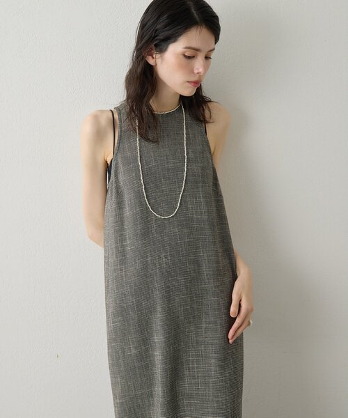 Drawing Numbers（ドローイング ナンバーズ）の「【Drawing Numbers】カラミタンクワンピース（ワンピース・レディース・ブラック/ブラウン・38）」の4枚目の写真