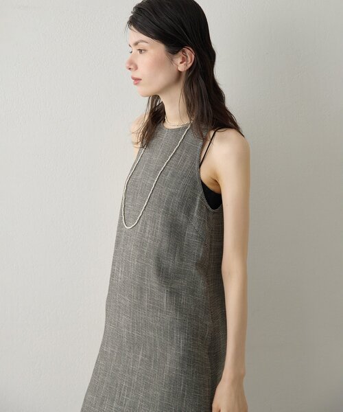 Drawing Numbers（ドローイング ナンバーズ）の「【Drawing Numbers】カラミタンクワンピース（ワンピース・レディース・ブラック/ブラウン・38）」の5枚目の写真