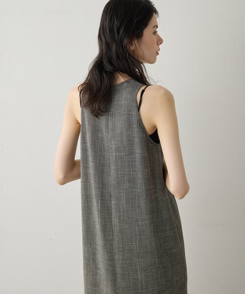 Drawing Numbers（ドローイング ナンバーズ）の「【Drawing Numbers】カラミタンクワンピース（ワンピース・レディース・ブラック/ブラウン・38）」の6枚目の写真