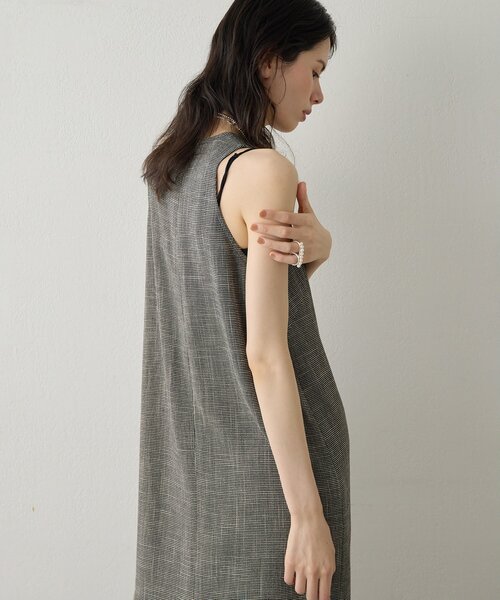 Drawing Numbers（ドローイング ナンバーズ）の「【Drawing Numbers】カラミタンクワンピース（ワンピース・レディース・ブラック/ブラウン・38）」の7枚目の写真