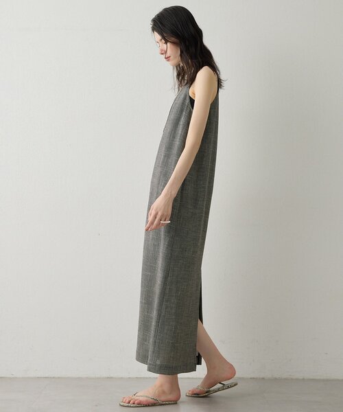 Drawing Numbers（ドローイング ナンバーズ）の「【Drawing Numbers】カラミタンクワンピース（ワンピース・レディース・ブラック/ブラウン・38）」の9枚目の写真