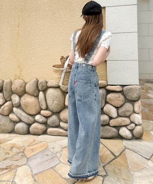 classicalelf(クラシカルエルフ)の「《AYA×クラシカルエルフコラボ》サスペンダーの着脱で印象ガラリ。2wayサスペンダー付きデニム(ワイド)(サロペット/オーバーオール・レディース・ブルー・X-LARGE/SMALL/MEDIUM/LARGE)」の19枚目の写真