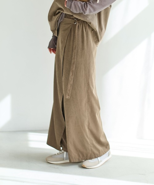 BAYFLOW(ベイフロー)の「ソフトツイルラップパンツ(その他パンツ・レディース・カーキ/ブラック/グレイッシュベージュ・FREE)」の8枚目の写真
