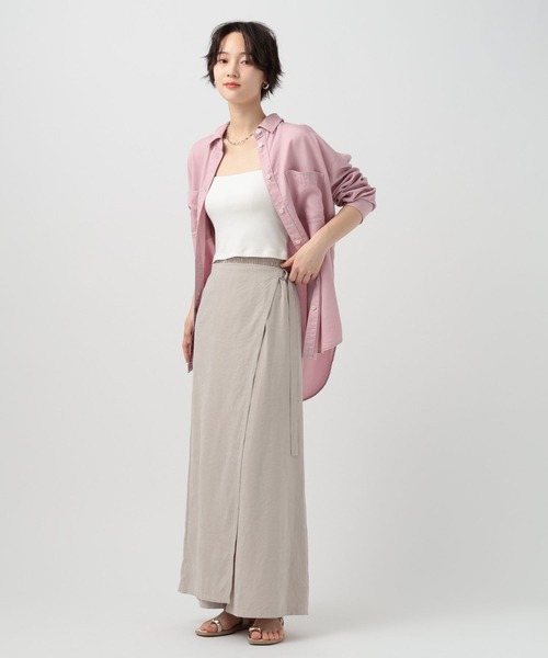 BAYFLOW(ベイフロー)の「ソフトツイルラップパンツ(その他パンツ・レディース・カーキ/ブラック/グレイッシュベージュ・FREE)」の11枚目の写真