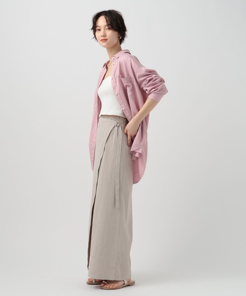 BAYFLOW(ベイフロー)の「ソフトツイルラップパンツ(その他パンツ・レディース・カーキ/ブラック/グレイッシュベージュ・FREE)」の13枚目の写真