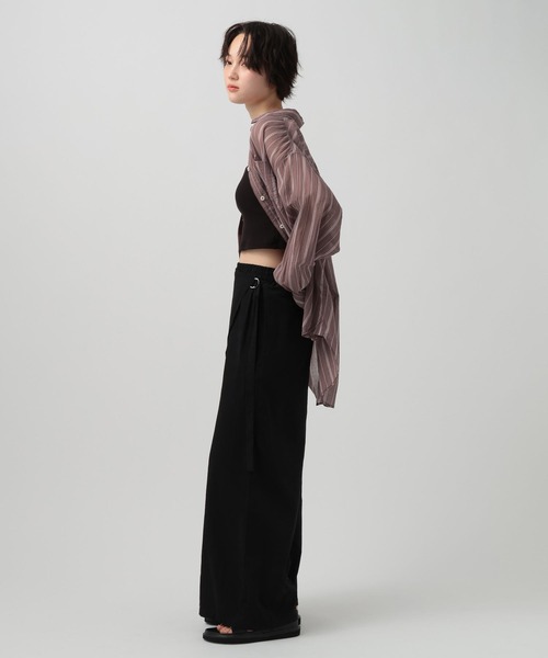 BAYFLOW(ベイフロー)の「ソフトツイルラップパンツ(その他パンツ・レディース・カーキ/ブラック/グレイッシュベージュ・FREE)」の17枚目の写真