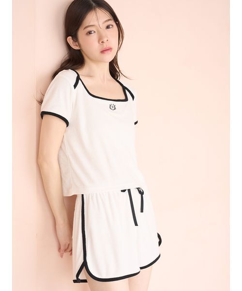 SNIDEL HOME(スナイデルホーム)の「【sorbet light】【接触冷感】パイルセットアップ(ルームウェア/パジャマ・レディース・アイボリー/グレー/ピンク/ミント/モカ・F)」の9枚目の写真