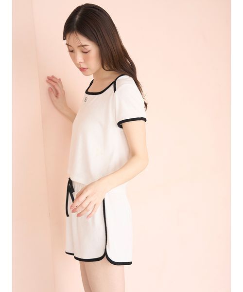 SNIDEL HOME(スナイデルホーム)の「【sorbet light】【接触冷感】パイルセットアップ(ルームウェア/パジャマ・レディース・アイボリー/グレー/ピンク/ミント/モカ・F)」の10枚目の写真