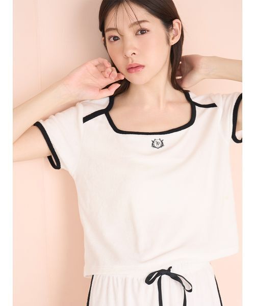 SNIDEL HOME(スナイデルホーム)の「【sorbet light】【接触冷感】パイルセットアップ(ルームウェア/パジャマ・レディース・アイボリー/グレー/ピンク/ミント/モカ・F)」の12枚目の写真