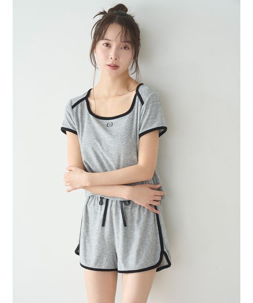 SNIDEL HOME(スナイデルホーム)の「【sorbet light】【接触冷感】パイルセットアップ(ルームウェア/パジャマ・レディース・アイボリー/グレー/ピンク/ミント/モカ・F)」の15枚目の写真