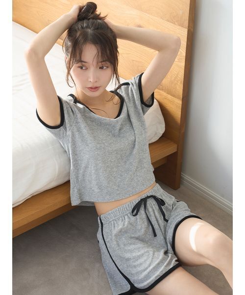 SNIDEL HOME(スナイデルホーム)の「【sorbet light】【接触冷感】パイルセットアップ(ルームウェア/パジャマ・レディース・アイボリー/グレー/ピンク/ミント/モカ・F)」の19枚目の写真
