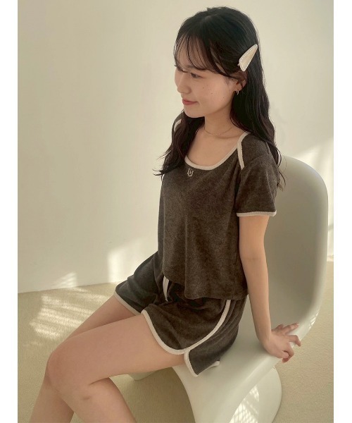 SNIDEL HOME(スナイデルホーム)の「【sorbet light】【接触冷感】パイルセットアップ(ルームウェア/パジャマ・レディース・アイボリー/グレー/ピンク/ミント/モカ・F)」の21枚目の写真