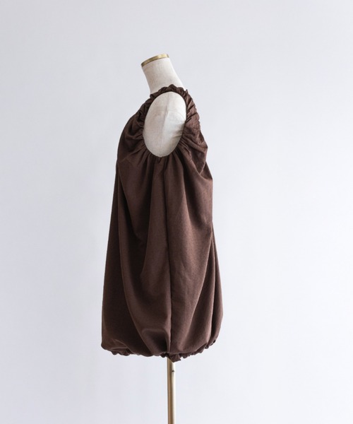 EN NEUME(エンノイム)の「Twill Balloon Gather Mini Dress(ワンピース・レディース・ブラック/ライトベージュ/ブラウン・FREE)」の16枚目の写真