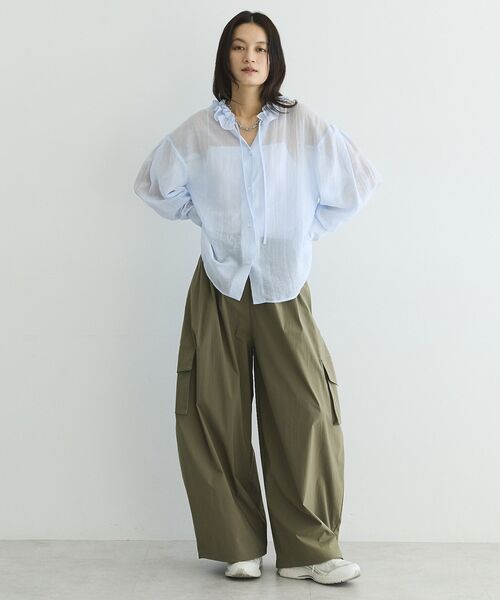 GARAGE OF GOOD CLOTHING（ガレージオブグッドクロージング）の「フリルカラーブラウス（シャツ/ブラウス・レディース・ブラック/サックスブルー/オフホワイト・FREE）」の20枚目の写真