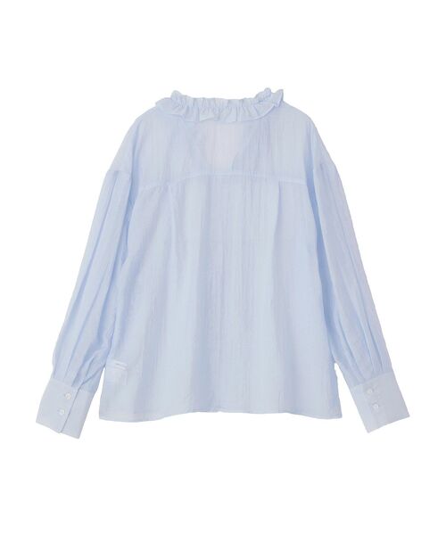 GARAGE OF GOOD CLOTHING（ガレージオブグッドクロージング）の「フリルカラーブラウス（シャツ/ブラウス・レディース・ブラック/サックスブルー/オフホワイト・FREE）」の6枚目の写真