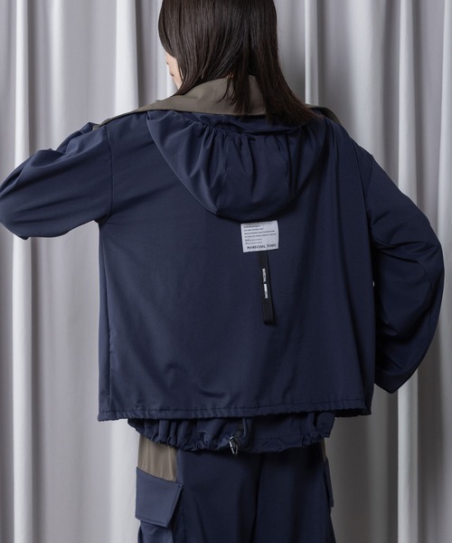 MARECHAL TERRE（マルシャルテル）の「【 機能素材】ラッシュガードフーディ（パーカー・レディース・ライトグレー/ブラック/ネイビー/チャコールグレー・MEDIUM）」の15枚目の写真