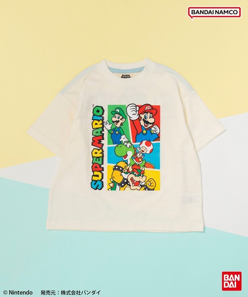 BANDAI(バンダイ)の「【スーパーマリオ】半袖Tシャツ(Tシャツ/カットソー・キッズ・ブルー/その他1/イエロー/オフホワイト/ブラック/ダークブラウン・140/120/150/100/130/110)」の6枚目の写真