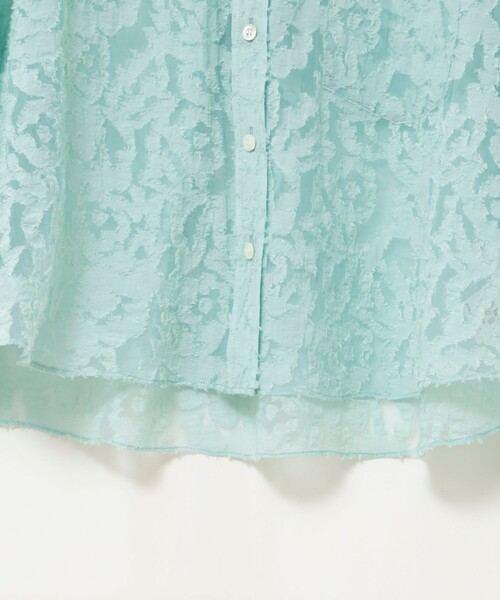 NOLLEY’S Sophi（ノーリーズソフィ）の「ウォッシャブルワッシャーオーガンジーカットジャガードショートシャツ（シャツ/ブラウス・レディース・ホワイト/ミント・38）」の22枚目の写真