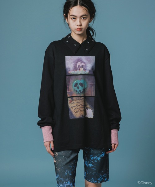 NON TOKYO（ノントーキョー）の「Disney 『Snow White』 NON TOKYO 　PRINT L/S T-SHIRT(POISON APPLE)（Tシャツ/カットソー・レディース・ホワイト/ブラック・1/2）」の3枚目の写真