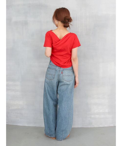 Ungrid（アングリッド）の「ドレープデザインTee（Tシャツ/カットソー・レディース・オフホワイト/ブラック/レッド・FREE）」の7枚目の写真