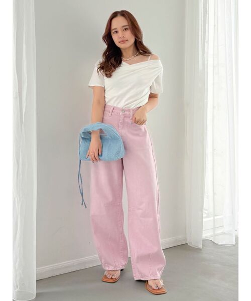 Ungrid（アングリッド）の「ドレープデザインTee（Tシャツ/カットソー・レディース・オフホワイト/ブラック/レッド・FREE）」の9枚目の写真