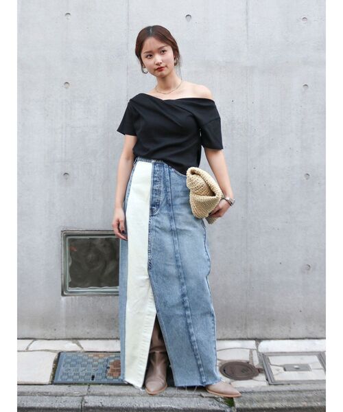 Ungrid（アングリッド）の「ドレープデザインTee（Tシャツ/カットソー・レディース・オフホワイト/ブラック/レッド・FREE）」の12枚目の写真