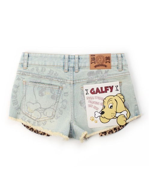 L.H.P（エルエイチピー）の「GALFY/ガルフィー/ぎゃるちゃんデニムショーパン（デニムパンツ・レディース・ブラック/ライトブルー・M/S）」の4枚目の写真
