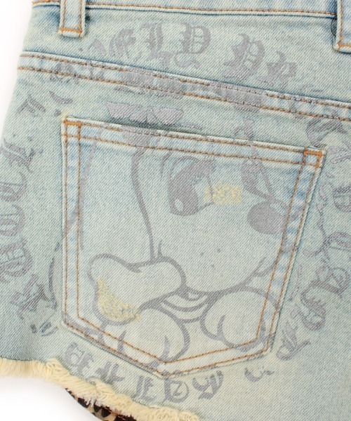 L.H.P（エルエイチピー）の「GALFY/ガルフィー/ぎゃるちゃんデニムショーパン（デニムパンツ・レディース・ブラック/ライトブルー・M/S）」の6枚目の写真