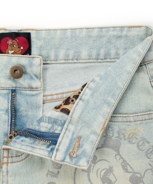 L.H.P（エルエイチピー）の「GALFY/ガルフィー/ぎゃるちゃんデニムショーパン（デニムパンツ・レディース・ブラック/ライトブルー・M/S）」の7枚目の写真