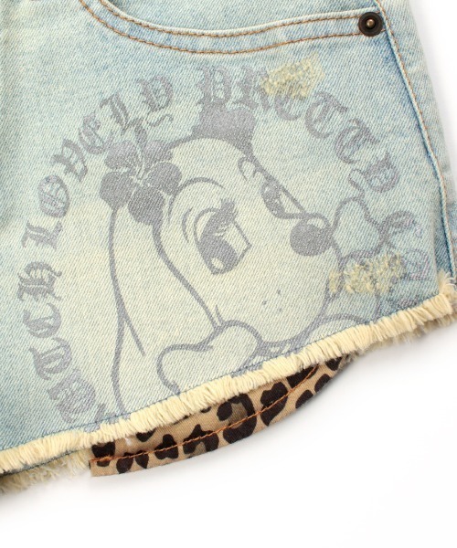 L.H.P（エルエイチピー）の「GALFY/ガルフィー/ぎゃるちゃんデニムショーパン（デニムパンツ・レディース・ブラック/ライトブルー・M/S）」の8枚目の写真